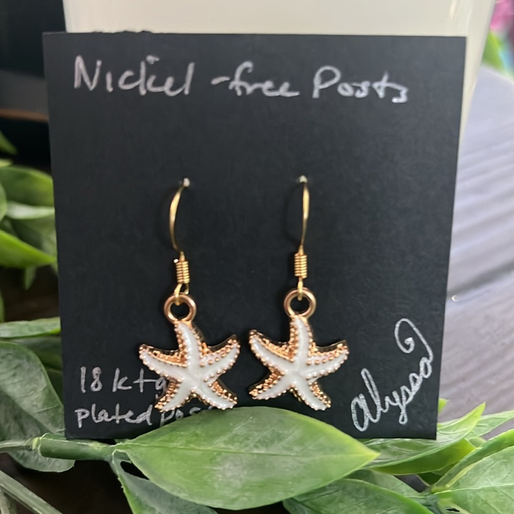 Handmade starfish earrings